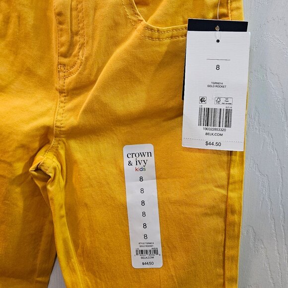 ** HOST PICK ** - Girl's Crown & Ivy Yellow Gold Pants - Size 8 - Picture 2 of 14